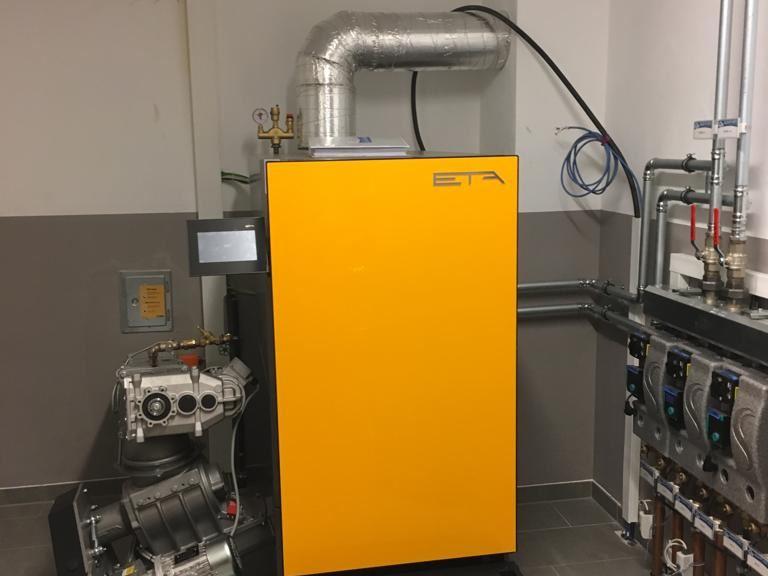 Hackgutkessel vor Inbetriebnahme